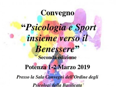 Convegno “Psicologia e Sport insieme verso il benessere” – 2° edizione