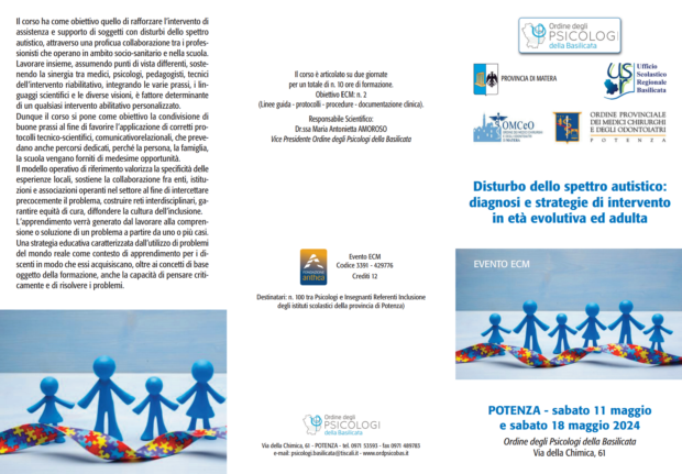 Evento ECM Disturbo dello spettro autistico: diagnosi e strategie di intervento in età evolutiva ed adulta
